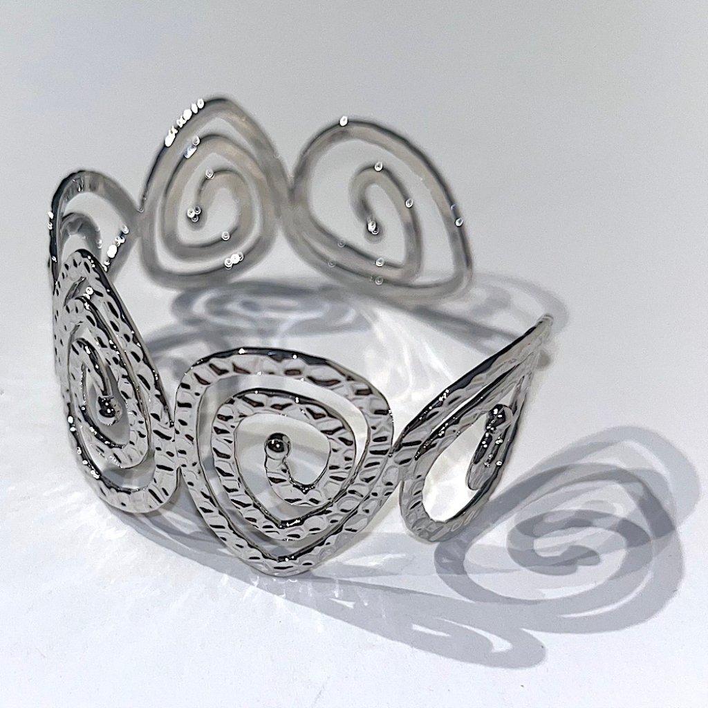 Nwt Anthropologie Silver Spiral Cuff Bracelet